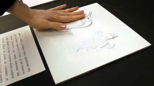 foto: haptický exponát ve výstavě