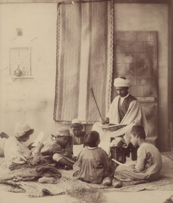 rabská škola v egyptské Káhiře. 19. století Arabská škola v egyptské Káhiře. 19. století