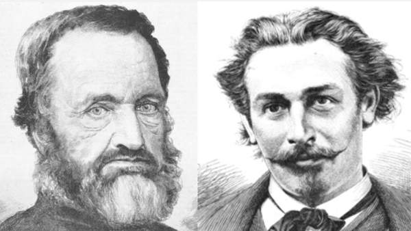 Čeněk Paclt (vlevo) a Emil Holub (vpravo). zdroj: Národní muzeum