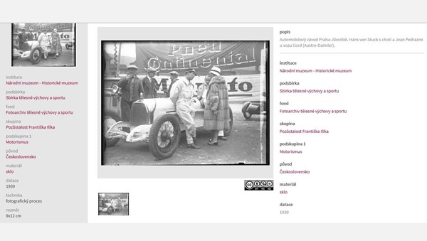 Popis sbírkového předmětu na webovém portálu eSbírky Popis sbírkového předmětu na webovém portálu eSbírky