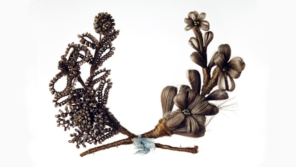 Brož z ustřižených vlasů Boženy Němcové (zdroj: Národní muzeum). Brož z ustřižených vlasů Boženy Němcové (zdroj: Národní muzeum).