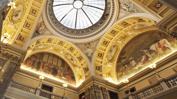 Osvětlení Panteonu. Zdroj: ČTK Fotografie. Osvětlení Panteonu. Zdroj: ČTK