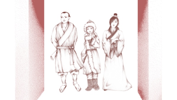 Tři průvodci k výstavě Říše středu. Zdroj: Národní muzeum Obrázek. Tři průvodci k výstavě Říše středu. Zdroj: Národní muzeum