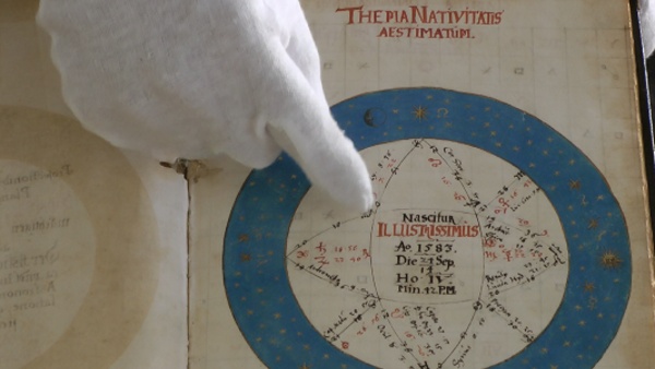 Fotografie. Detail horoskopu. Zdroj: Národní muzeum