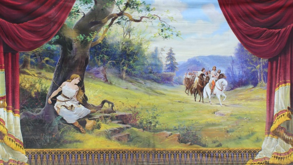 Opona z Roudnice. Zdroj: Obec Jestřabí v Krkonoších Fotografie. Opona z Roudnice. Zdroj: Národní muzeum