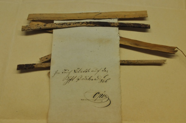 Fotografie. Podpis a písmo F. M. Opize, které je naprosto specifické a dobře rozeznatelné od ostatních autorů. Zdroj: Národní muzeum