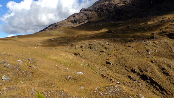 Horskou punu charakterizují travnaté planiny. Zdroj: Jiří Moravec Foto: horská puna