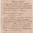 Dokument přiložený k dvěma fragmentům hedvábného sametu přisouzených Janu Zhořeleckému je psaný v češtině a v latině.